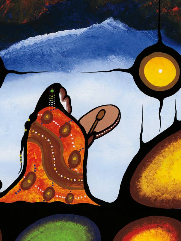 Giving Thanks Art Print by Artist Frank Polson for wholesale by Indigenous Puzzles and Art