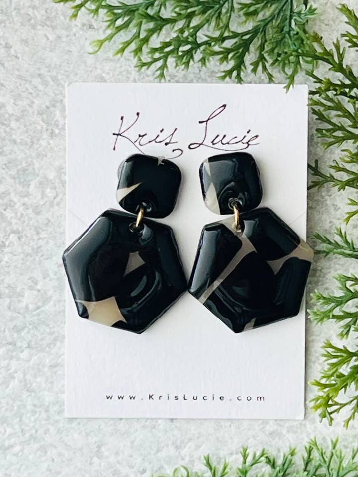 Onyx Dangle Earrings for wholesale by Kris Lucie