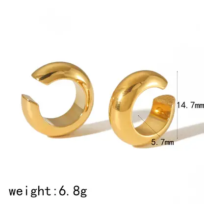 Gooddiy - Wholesale Clip-On Earrings - Plating Stainless Steel 18k Gold Plated Ear Cuffs wholesale5
