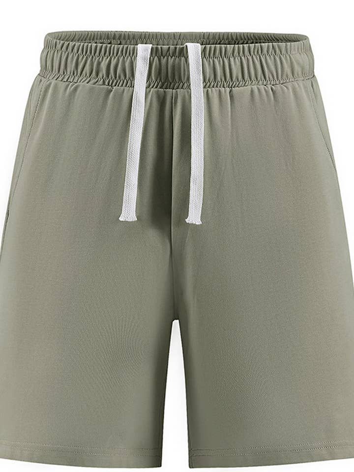 NINEXIS - Wholesale Shorts - Men's - CWBSP0612_MEN'S SOLID DRAWSTRING QUICK DRY SHORTS4