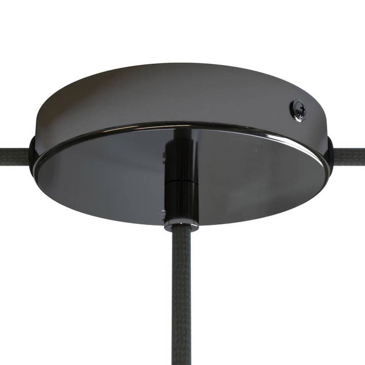 LIGHTINUP S.R.L. - Vendita all'ingrosso Lampadario/lampada a sospensione - Kit rosone cilindrico in metallo a 1 foro centrale e 2 fori laterali