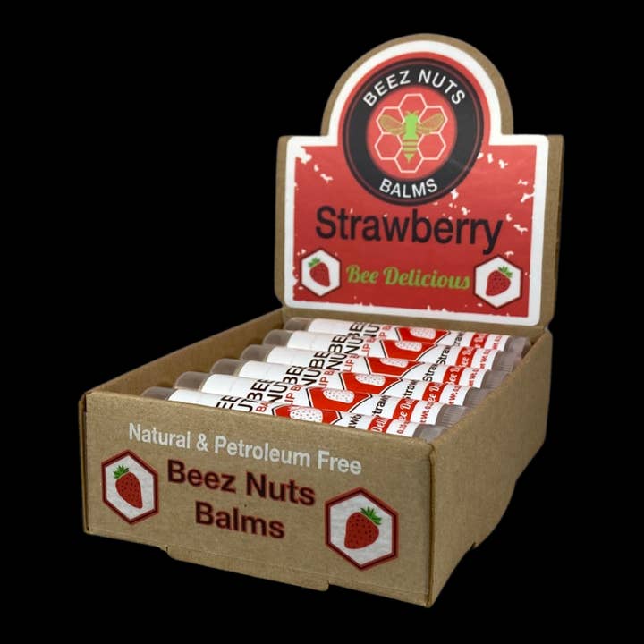 Beez Nuts Balms - Wholesale Lip balm set - Strawberry Lip Balms - 12 pack7