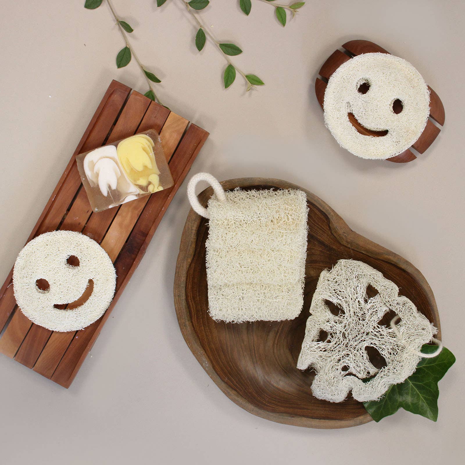 Ancient Wisdom - Wholesale Loofah - Whole Loofah Smiley Face1