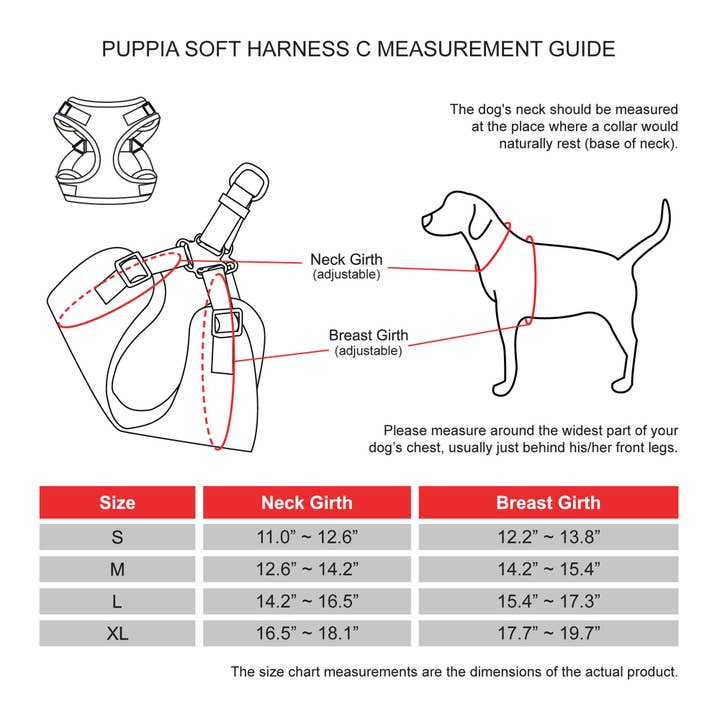 Puppia International Inc. - Wholesale Pet Harness - Dog - Soft Comfort Dog Harness Air Mesh Adjustable