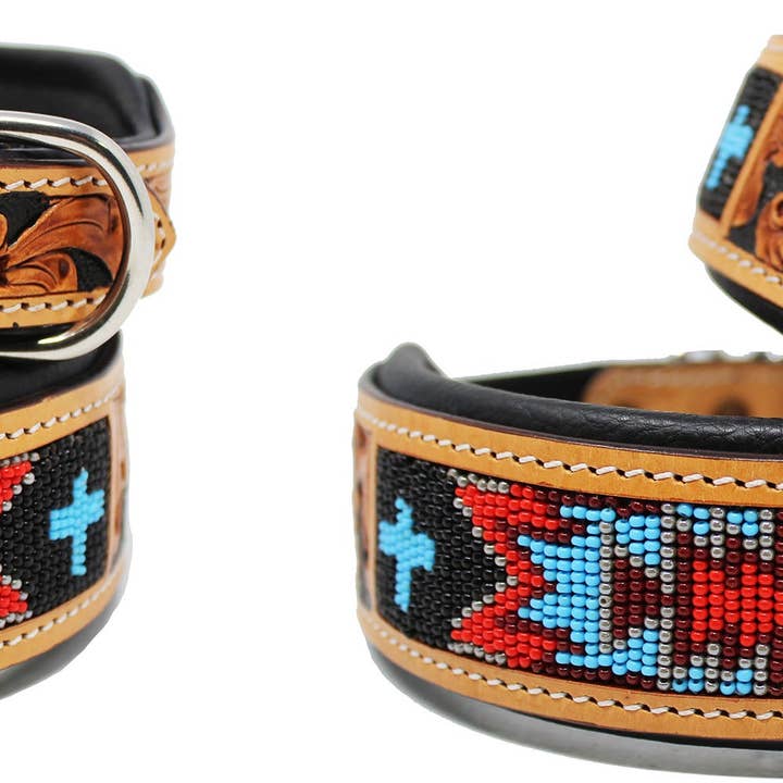 Dog Puppy Collar Cow Leather Adjustable Padded Canine 6061 for wholesale by Challenger