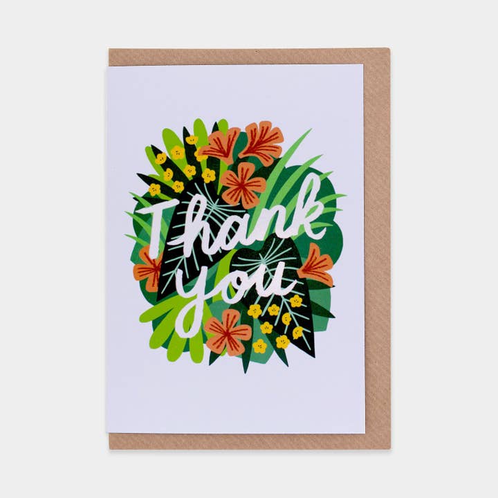 Evermade - Wholesale Thank you card - Thank You Greetings Card - Shimmering Foil Lettering
