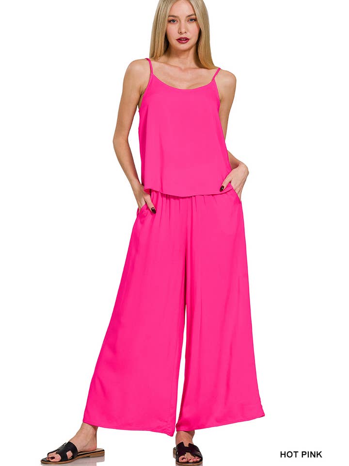 42POPS - Wholesale Lounge Set - Women's - .0802 Rayon Cami & Pants 2pc Set SI-274431