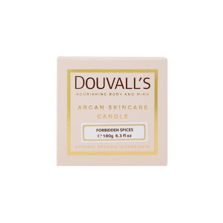 Douvall's – wholesale Jar/filled candle – Argan Skincare Candle, Forbidden Spices