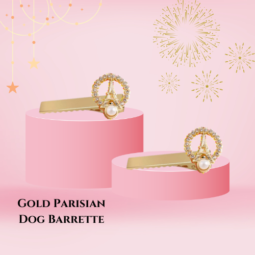 Bark Fifth Avenue - Wholesale Haaraccessoire - Hond - Gouden Parijse Hondenhaarspeld0