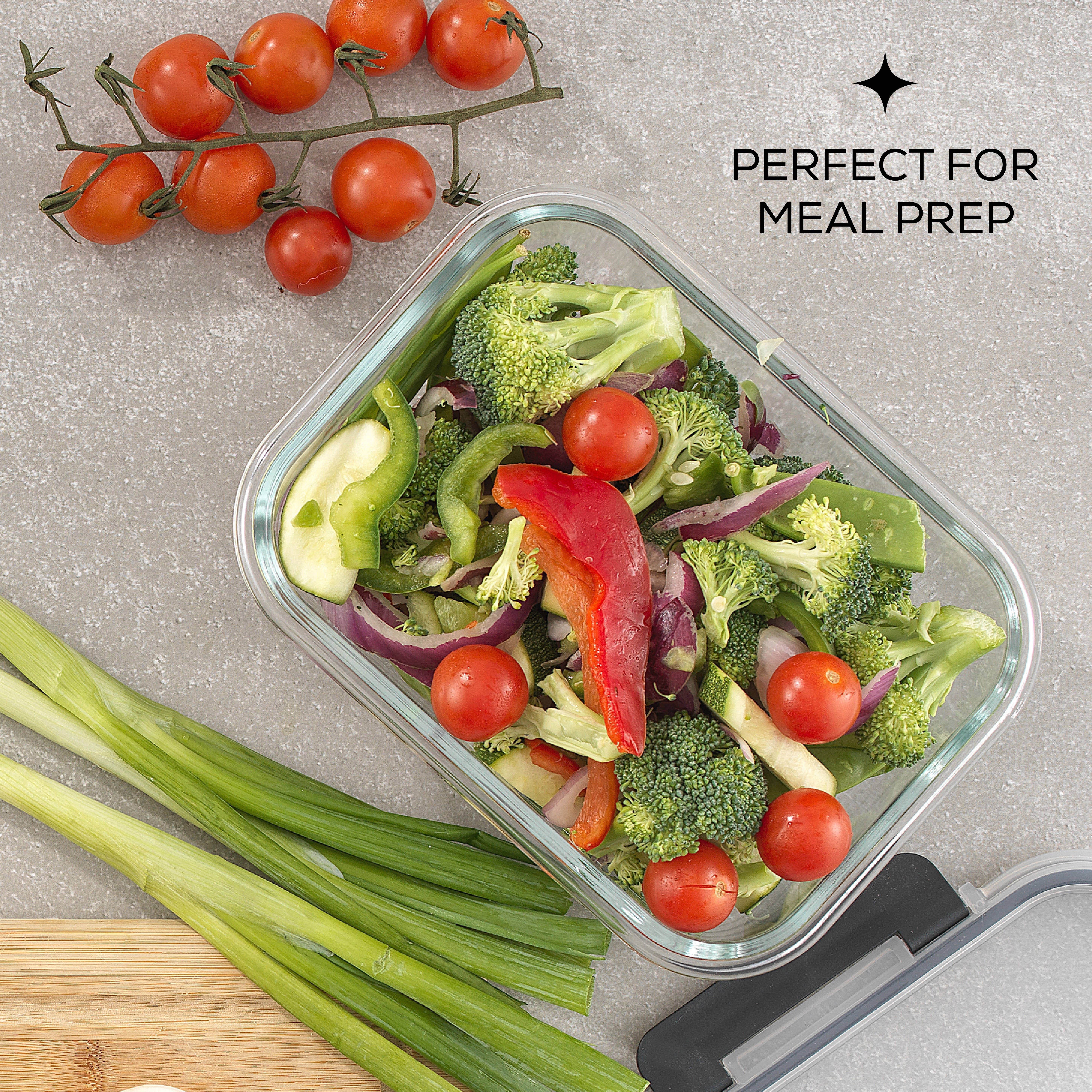 JoyJolt – wholesale Matlåda – JoyJolt 24-delars räfflad matförvaringsbehållare med lock6