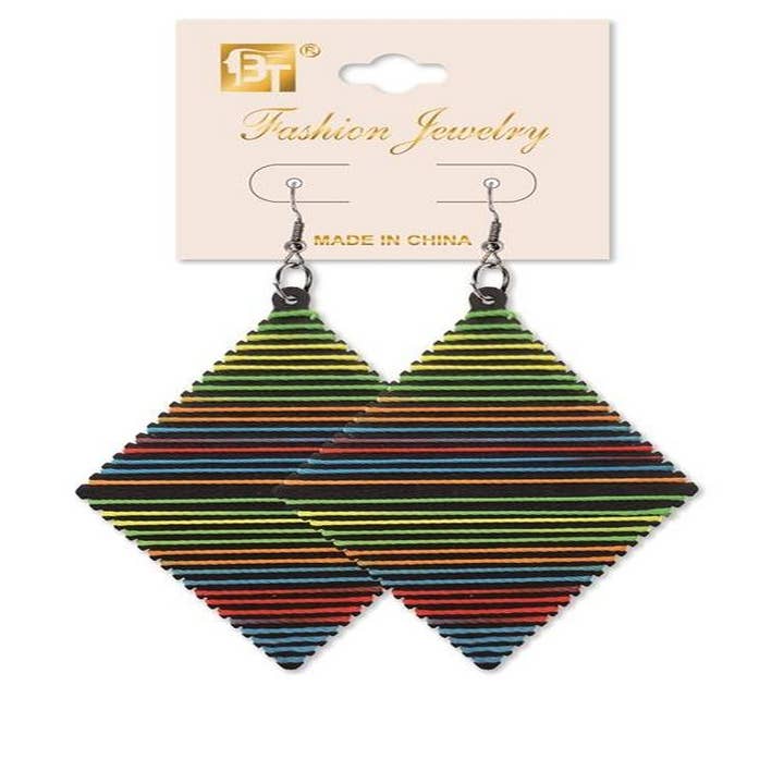 Hook Wooden Earrings for wholesale by KT Supply