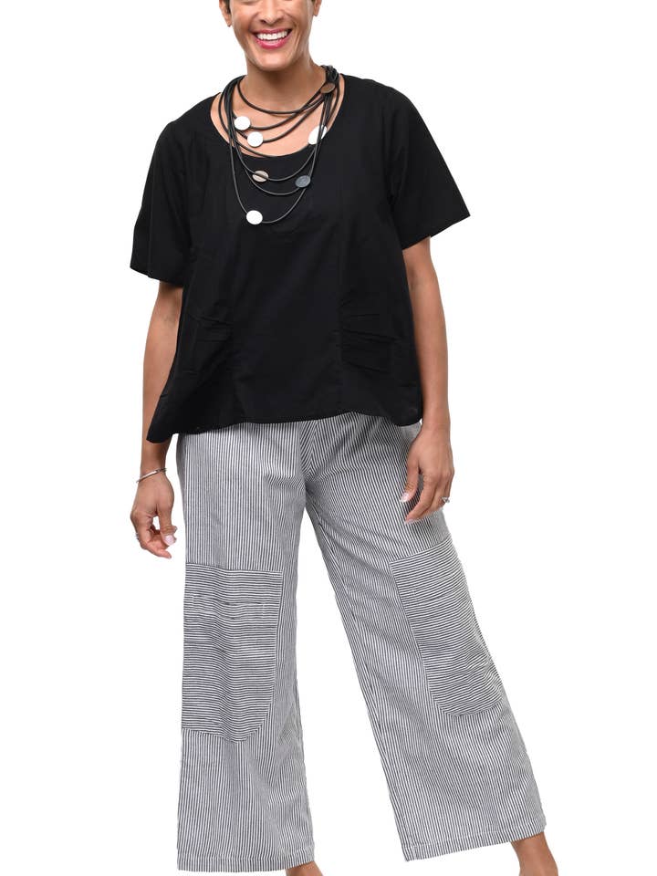 CV404 Carmella Pullover in Black* for wholesale by Tulip Clothing