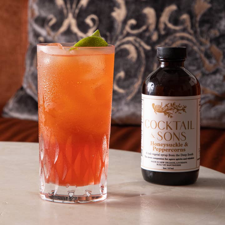 Cocktail & Sons - Wholesale Cocktail mix/syrup - Honeysuckle & Peppercorns Cocktail Syrup (8oz)3