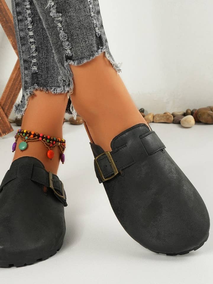 Beyond Apparel - Wholesale Slip On Sneakers - Women's - Round Toe Buckle Slip-Ons5