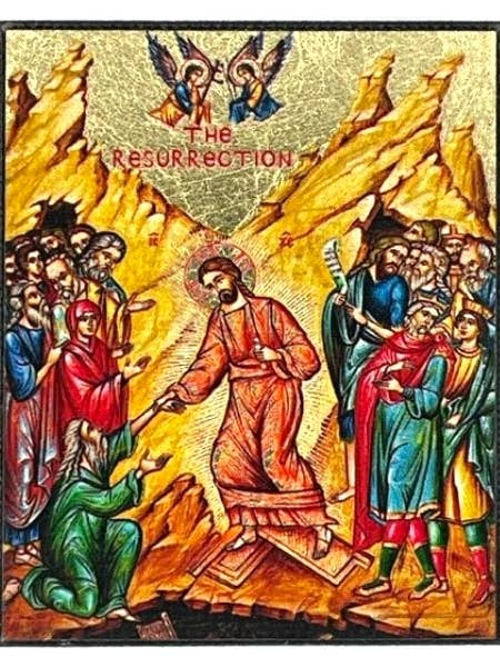 The Resurrection Silk Screen Icon Magnet for wholesale by The Art of the Icon