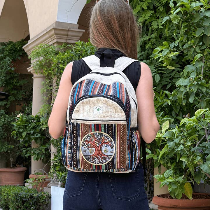 JupiterGear – Großhandel Rucksack – Unisex – Kathmandu Kollektion Handgefertigter Rucksack aus Baumwolle und Hanf7