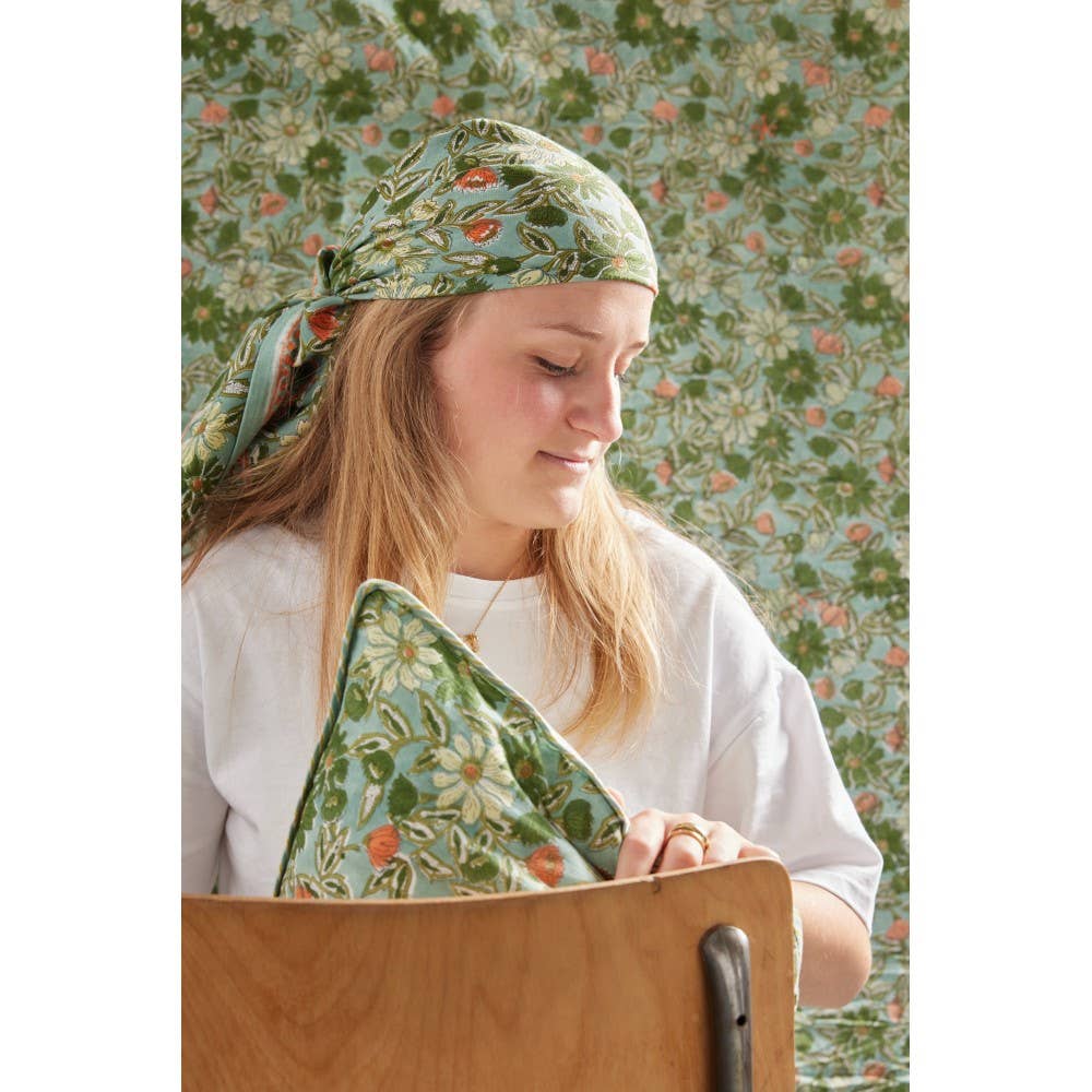 Bonheur du Jour – wholesale Head scarf – Women's – Indian Scarf - Meera Blue Green2