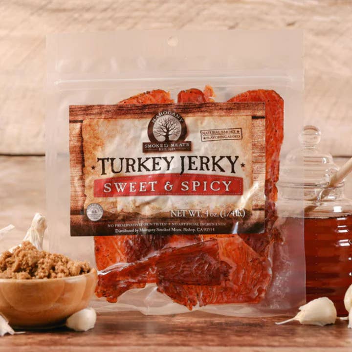 Sweet N' Spicy Turkey Jerky - All-Natural, 4oz for wholesale by Mahogany Smoked Meats