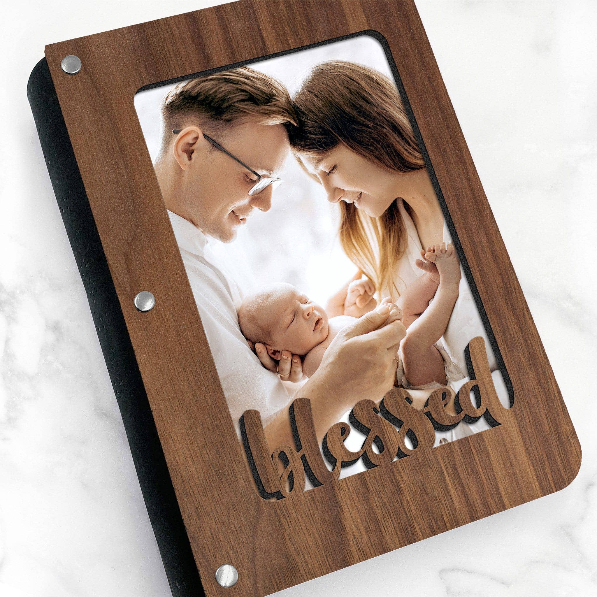 Inspired Indigo - Wholesale Journal/Diary - "Blessed" Wood Photo Journal - Personalizable9