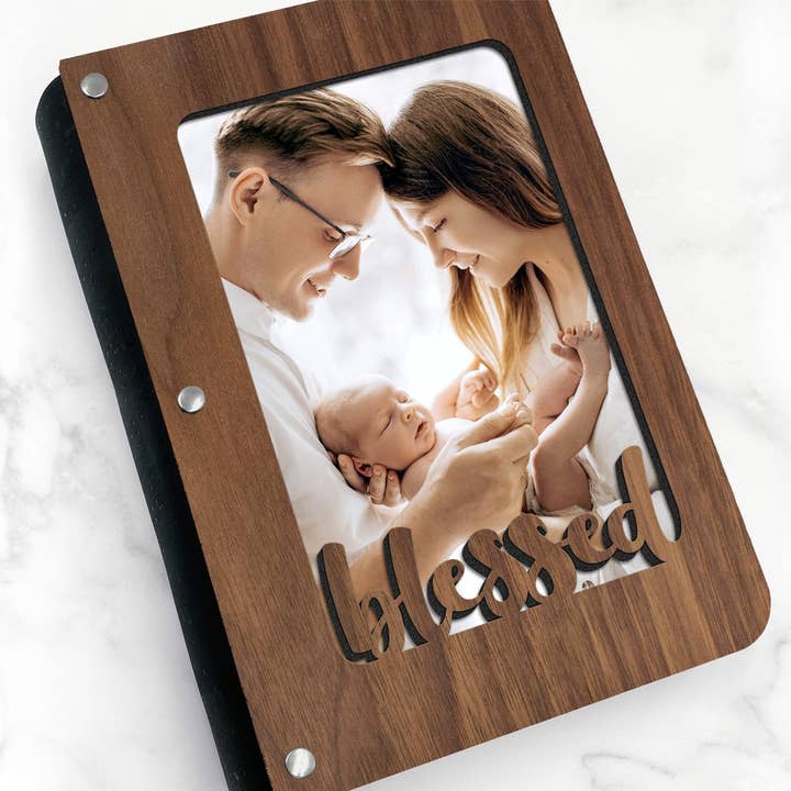 Inspired Indigo - Wholesale Journal/Diary - "Blessed" Wood Photo Journal - Personalizable9
