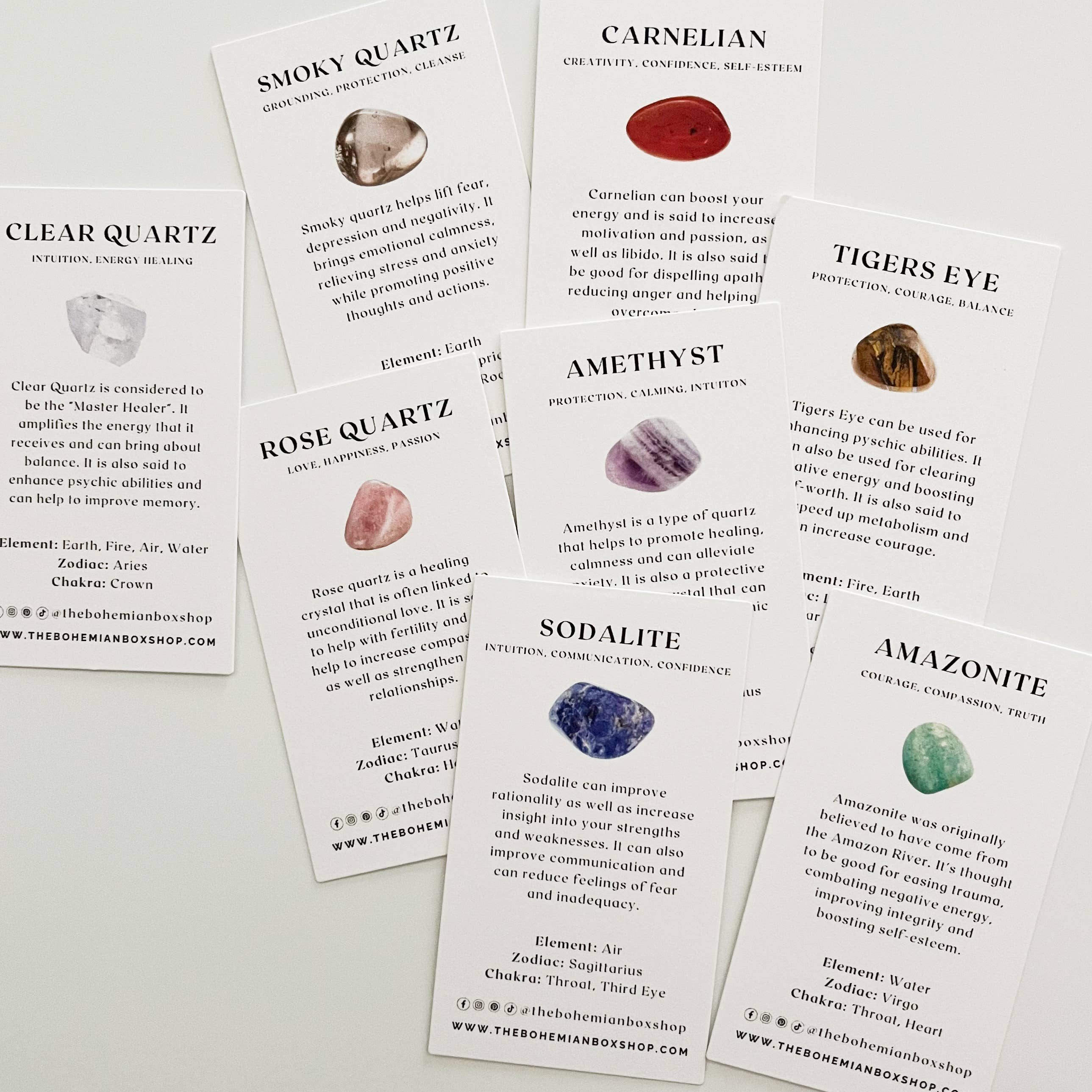 The Bohemian Box Shop - Wholesale Spiritual Stone/Crystal - Pocket Clear Quartz Tumbled Crystal with Information Card3