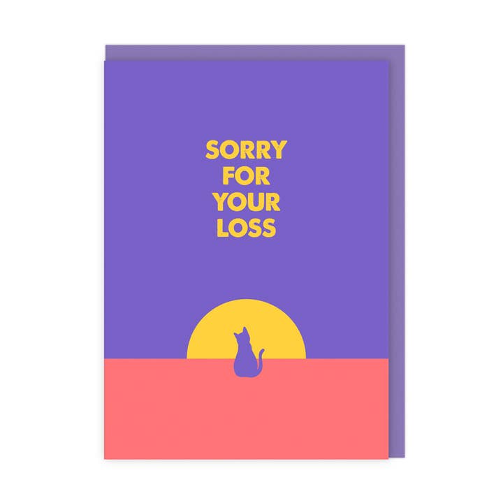 LoveLossDiscoballs – wholesale Sympathy card – Sorry For Your Loss | Modern Pet Loss Sympathy Card For Cat