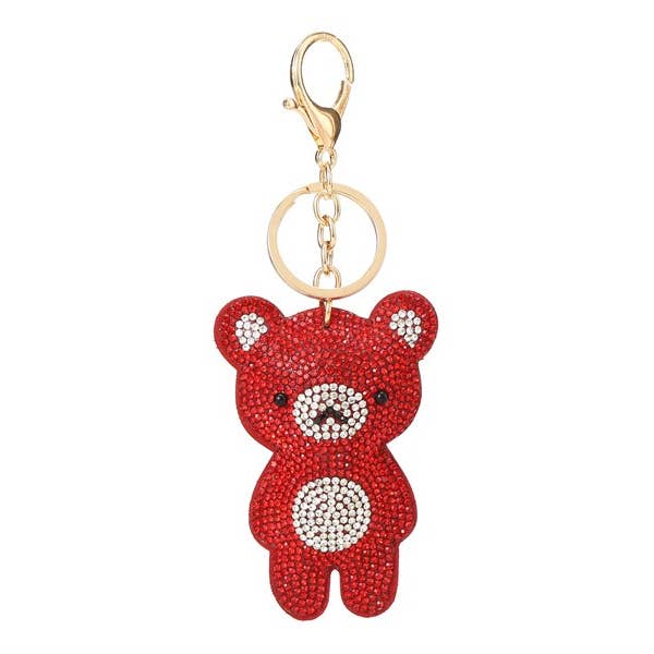 Nima Accessories Inc - Wholesale Keychain - Women's - Ladies Fashion Rhinestone Teddy Bear Key Chain