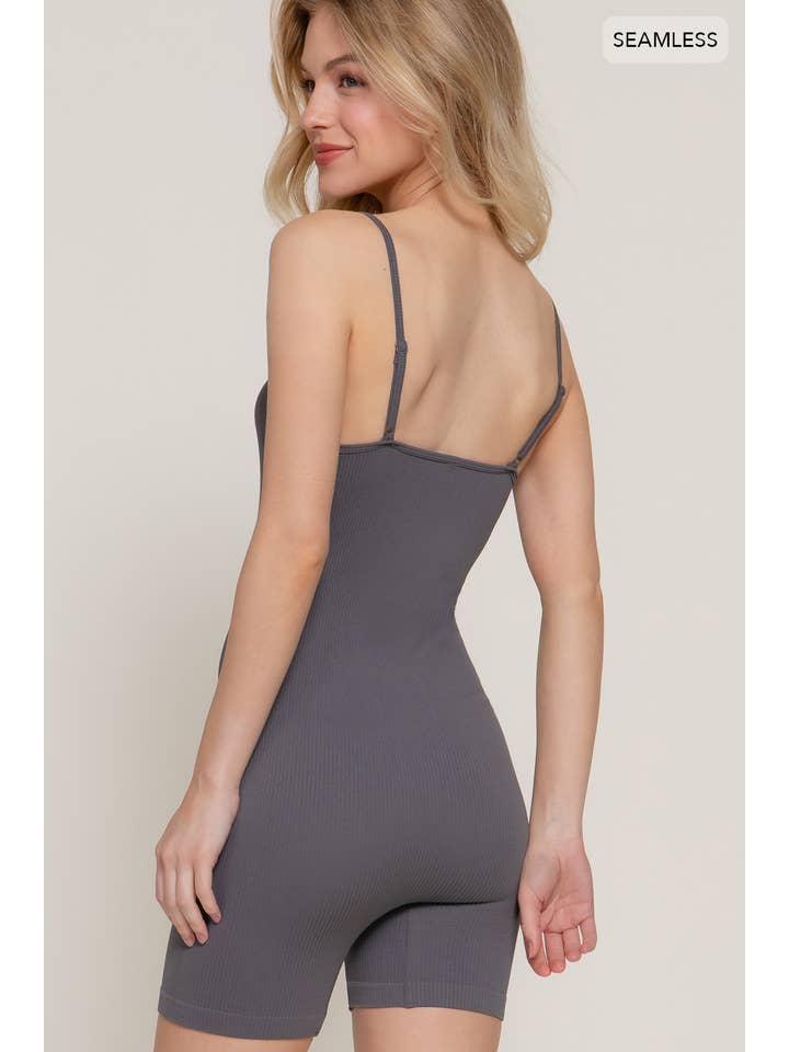 Active Basic | Active USA - Wholesale Romper - Women's - V Neck Fitted Seamless Cami Romper17