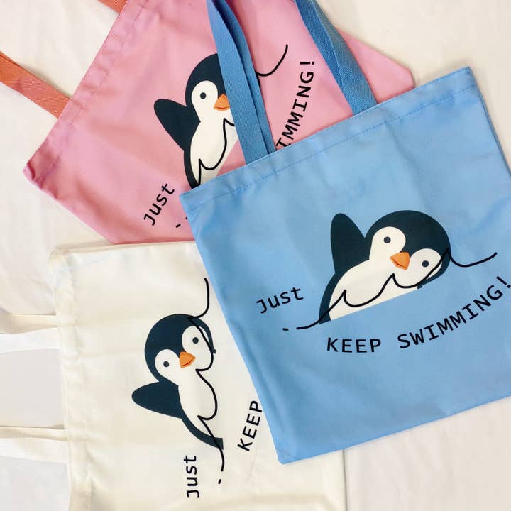 Ellison+Young - Wholesale Tote Bag - Women's - Just keep Swimming Eco Bag