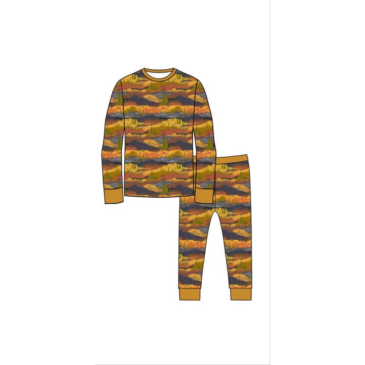 Conjunto de pijama de manga larga de Little Alaskan | Denali Foothills para venta al por mayor de Little Alaskan Store
