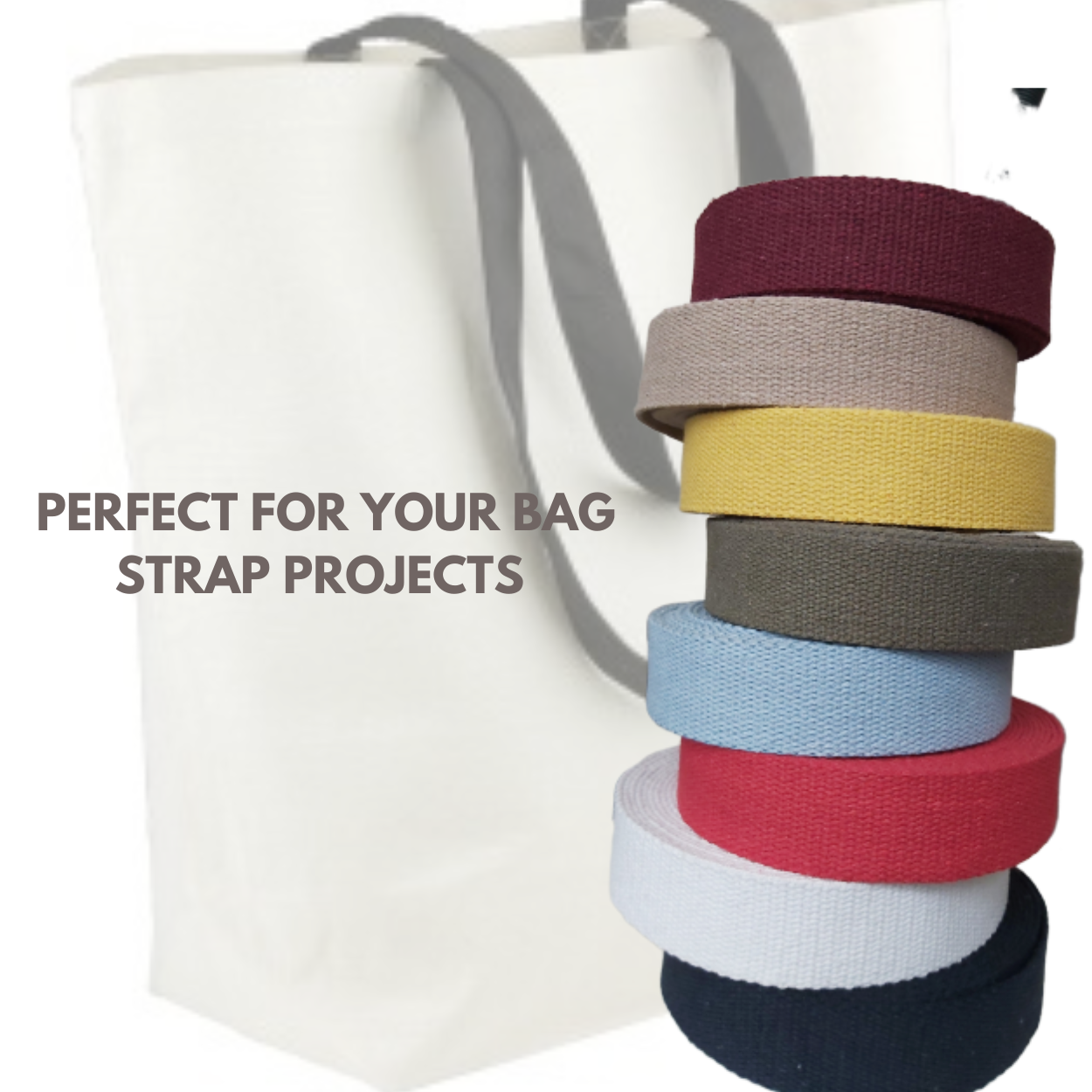 Dream Trimming Goods LLC - Wholesale Craft Supplies - 1.5" x 10 Yard Wine Red  Heavy Cotton Webbing for Sewing DIY2