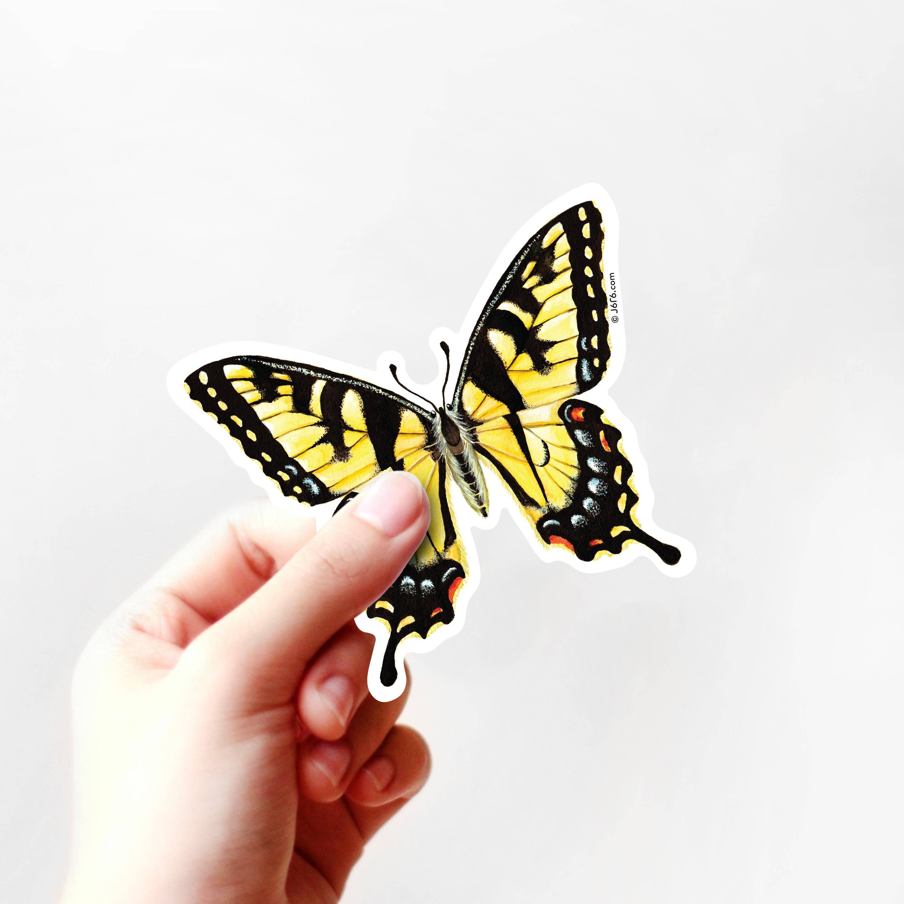 J6R6 - Wholesale Sticker - Butterfly 16 (Eastern Tiger Swallow Tail Butterfly) Vinyl Sticker1