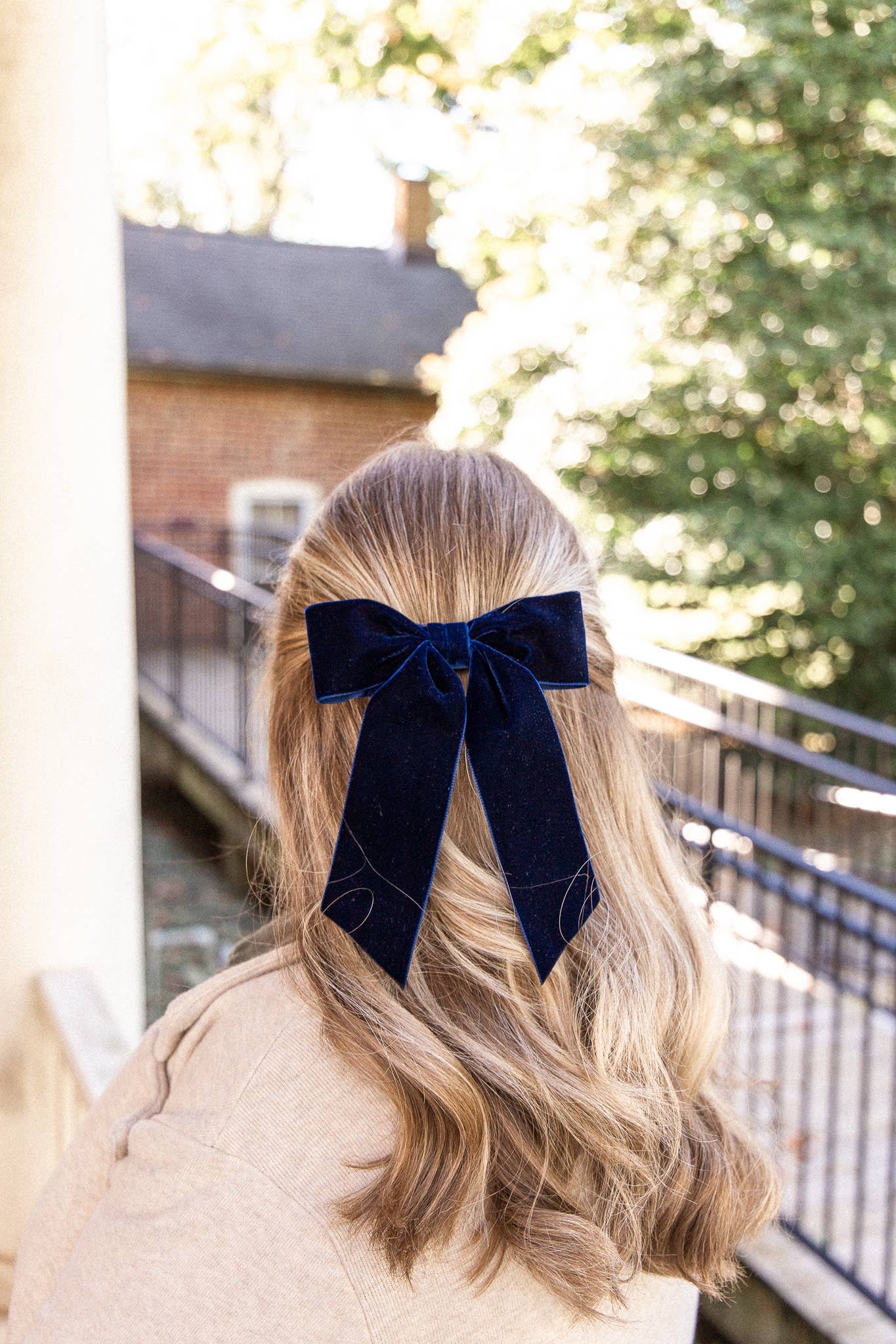 Grace & Grandeur - Wholesale Hair Bow - Women's - Large Velvet Hair Bow Barrette for Women | Bailee Bow3