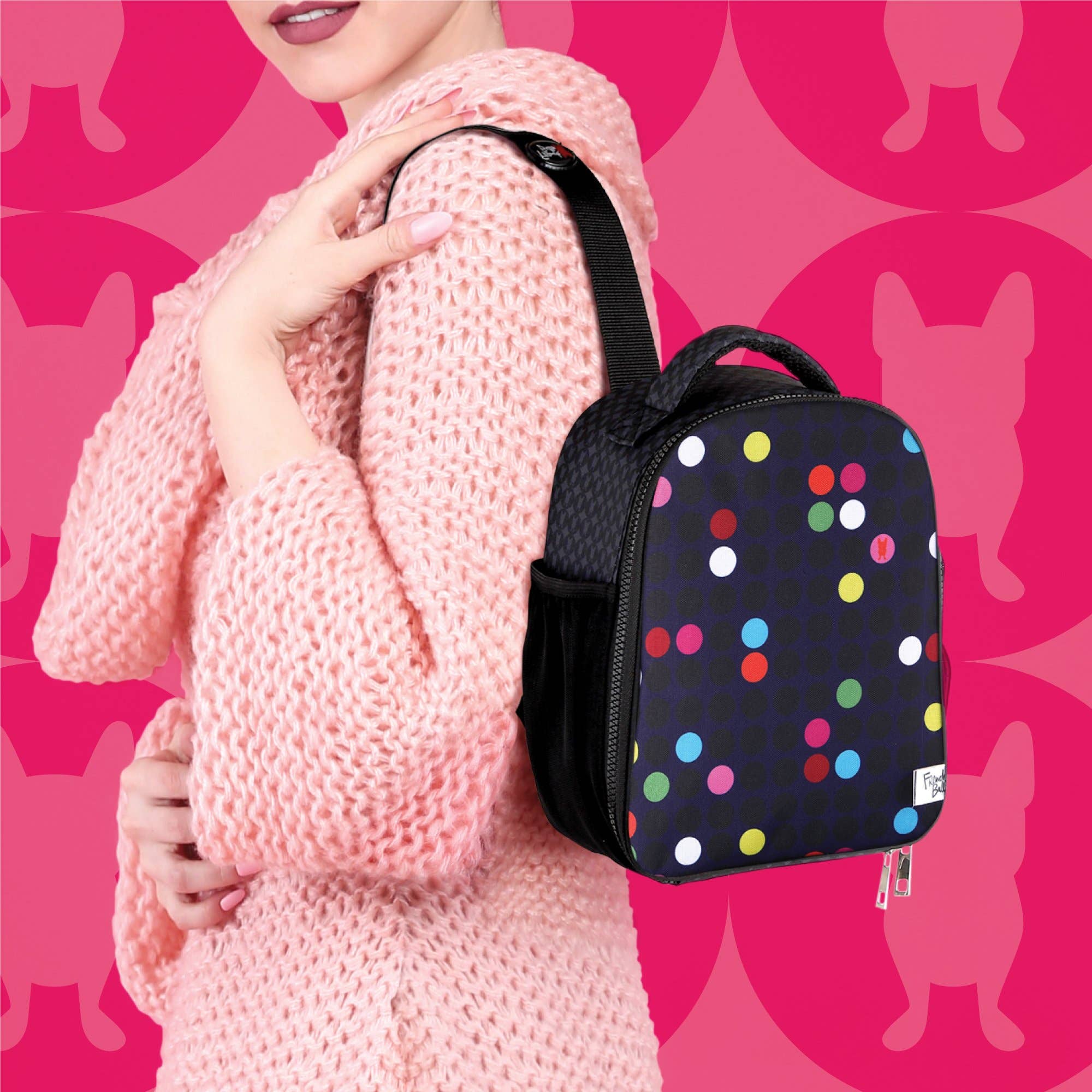 French Bull - Vente Sac/boîte repas - Sac à lunch Dotty Night Sling4