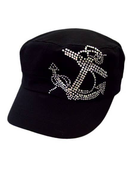 Cap Zone - Wholesale Baseball Cap - Women's - Anchor Rhinestone Cap0