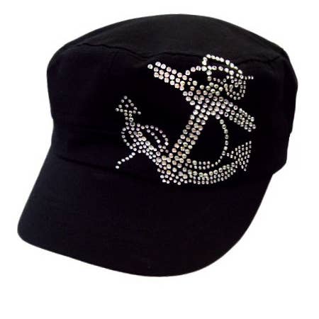 Cap Zone - Wholesale Baseball Cap - Women's - Anchor Rhinestone Cap