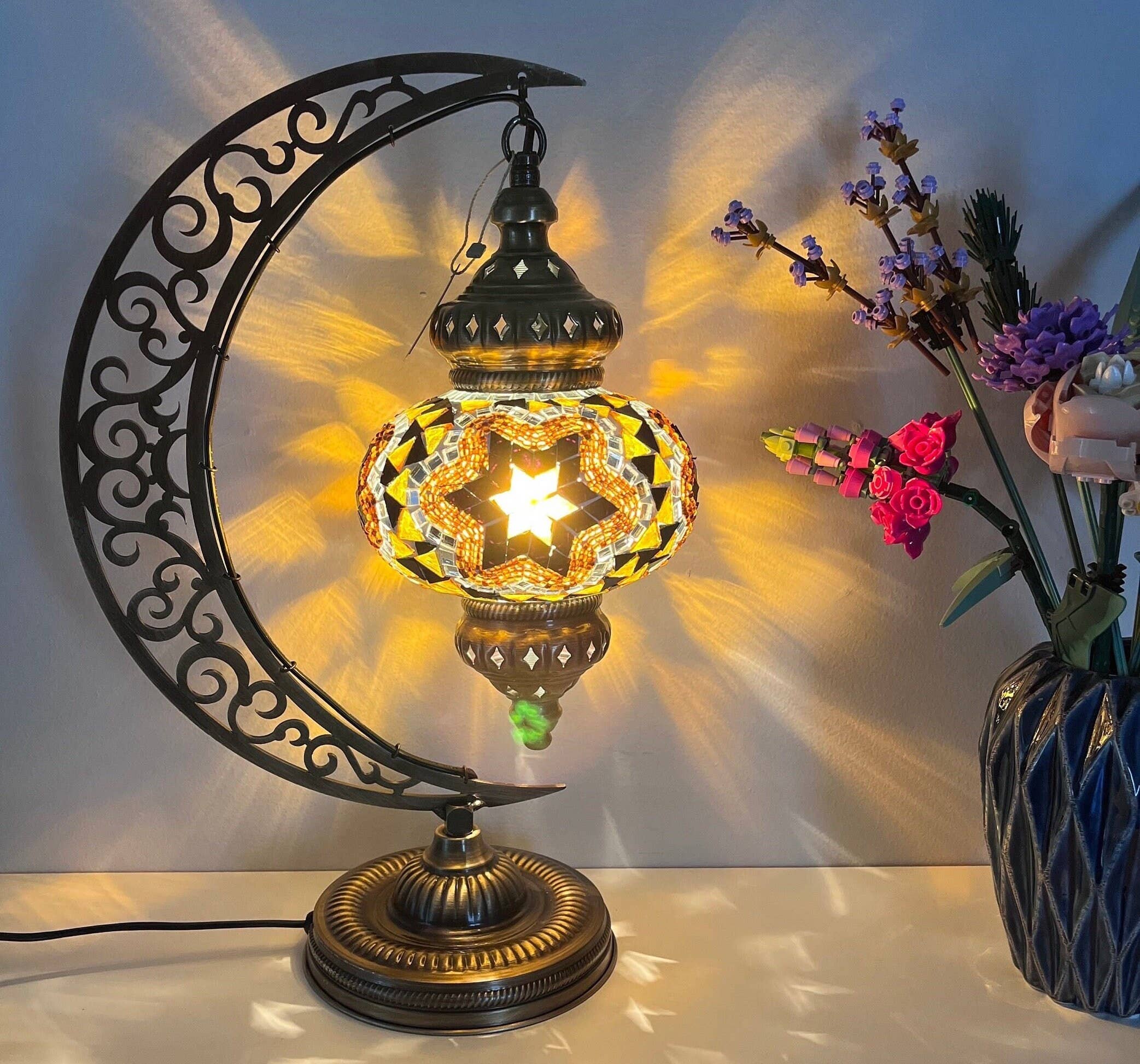 Mediterranean Collection - Wholesale Accent/Desk Lamp - Turkish Mosaic Moon Lamps5