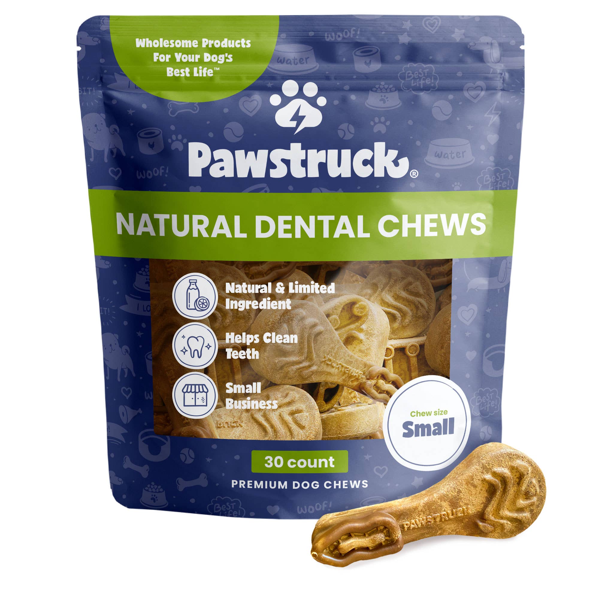 Pawstruck - Wholesale Pet Treats - Dog - Natural Dental Chews - 30 Pack1