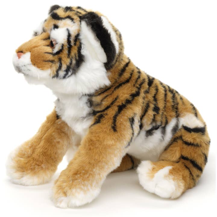 Uni Toys - Wholesale Stuffed/Plush Toy - Kids & Baby - Tiger cub lying down - 33 cm (length) - cuddly/plush toy