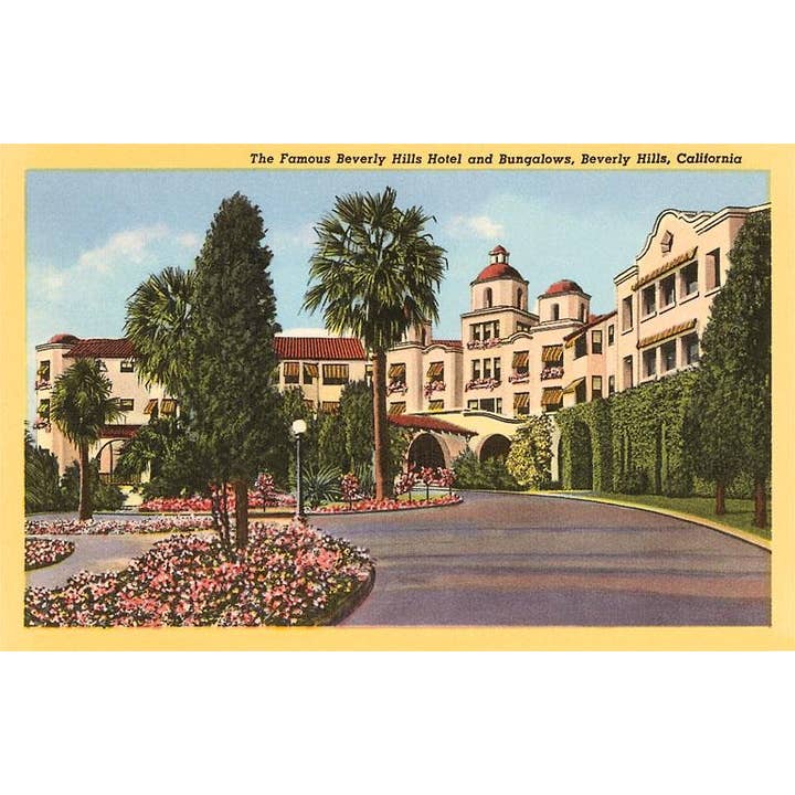 Tarjeta postal LA-254 Hotel Beverly Hills, Beverly Hills, California para venta al por mayor de Found Image Press