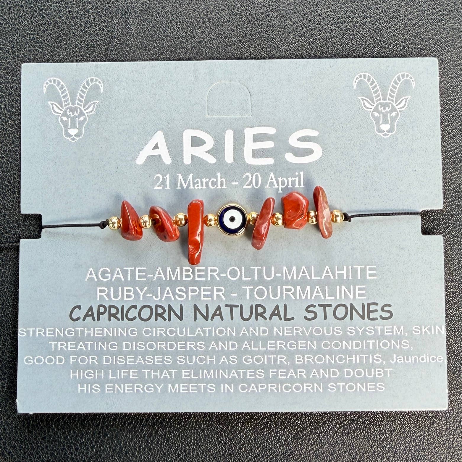 Loli - Vendita all'ingrosso Bracciale con perline - Bracciale con Carta | Bracciale Zodiacale | Occhio di Malocchio in Pietra Naturale3