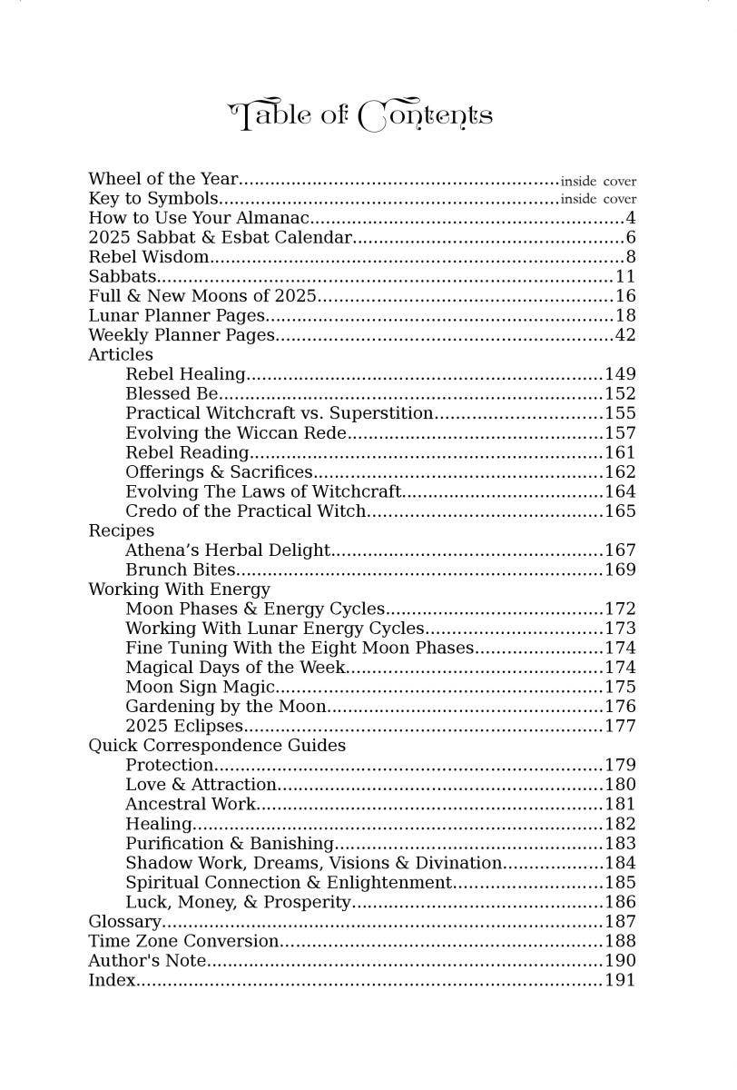 Microcosm Publishing & Distribution - Wholesale Body, Mind & Spirit Book - Practical Witch's Almanac 2025: Rebel Wisdom2