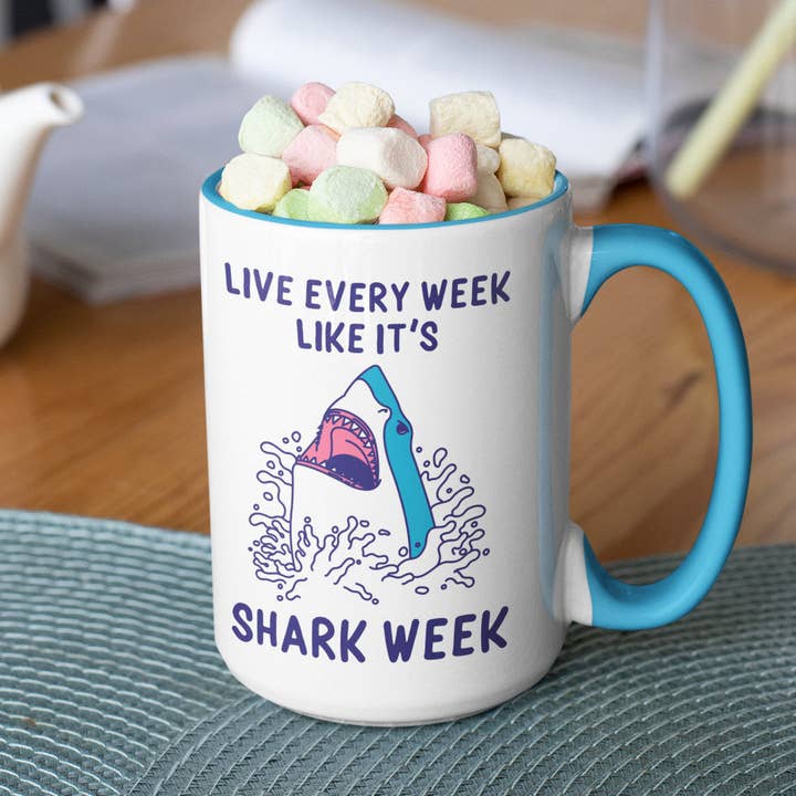 Ink Pop - Wholesale Coffee Mug - Live Every Week Like It's Shark Week2