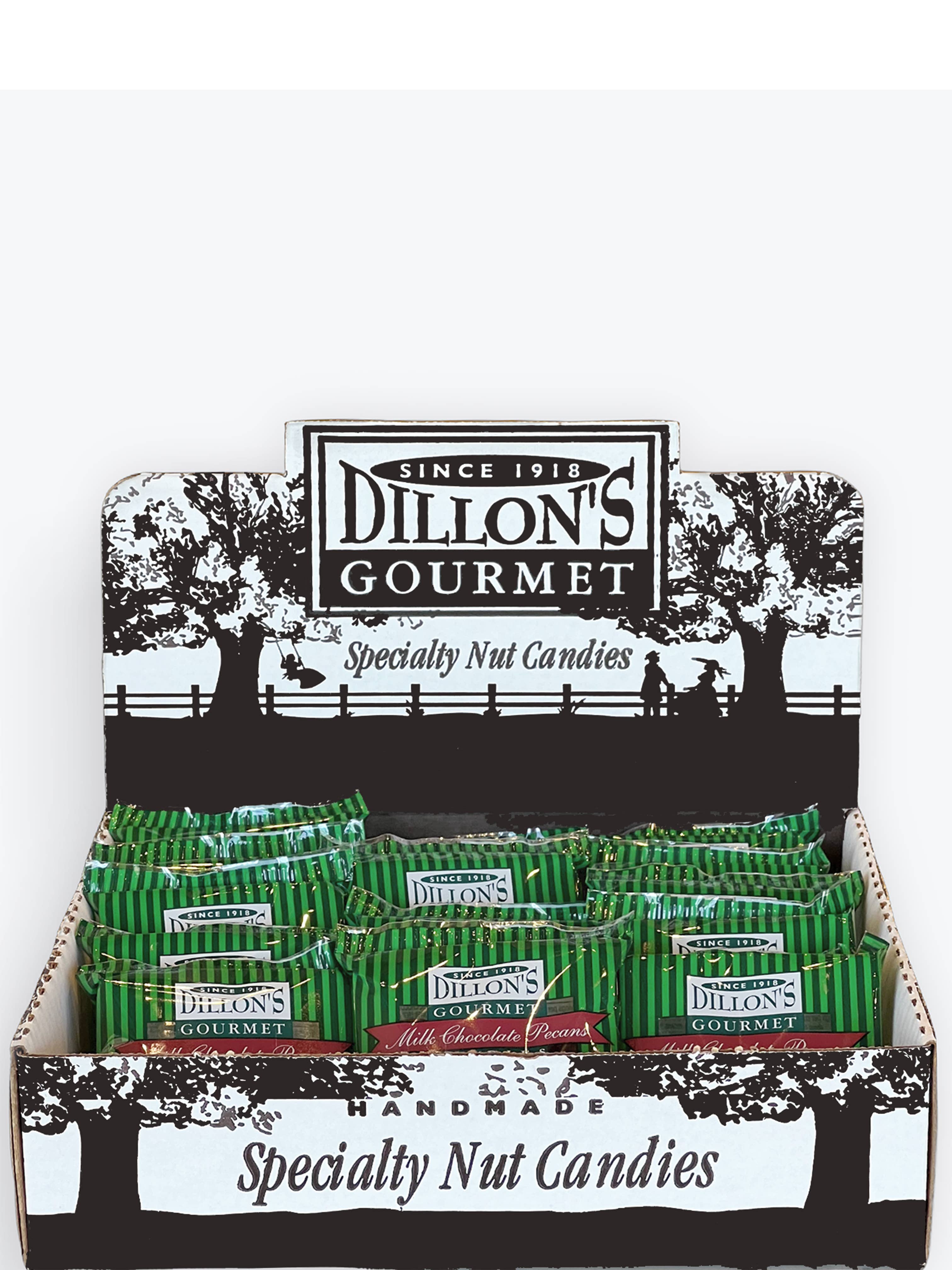 Dillon Candy Company - Wholesale Chocolate Covered Sweets - Chocolate Milk, Pecans, 3 oz Snack Tray0
