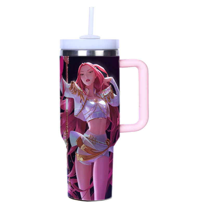 Auraquise - Wholesale Insulated Mug/Tumbler - KPOP Demon Hunters 40oz Insulated Tumbler with Handle and Straw Car Travel Mug, Hot & Cold Stainless Steel Cup7
