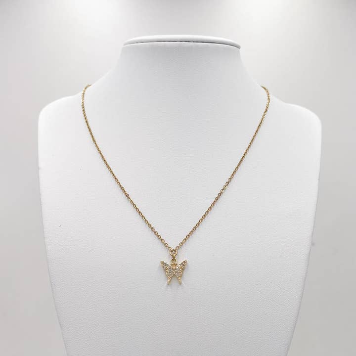Sparkle Butterfly Necklace for wholesale by Annie Austen | Jewelry • Accessories