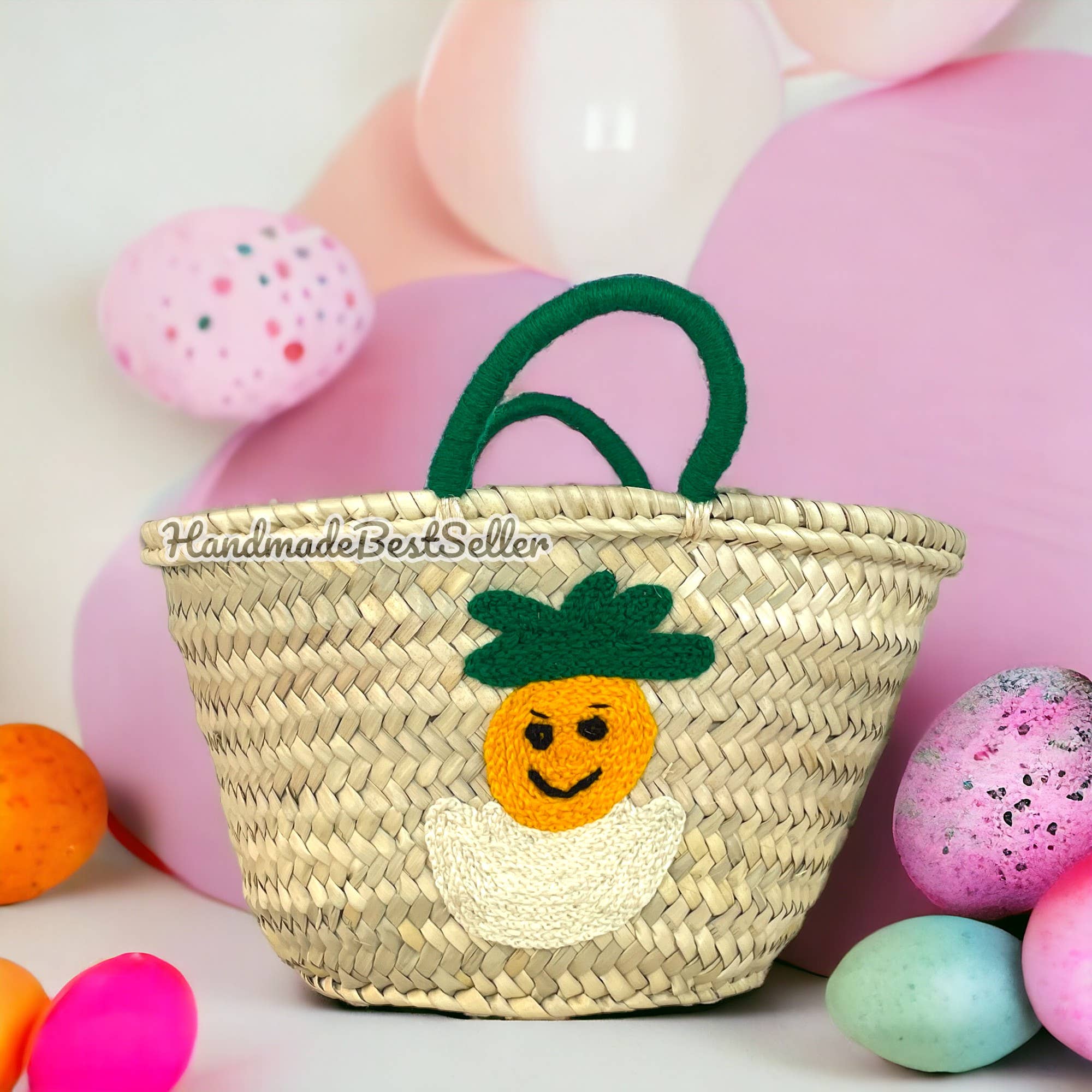 HandmadeBestSeller - Wholesale Basket - Kids & Baby - Custom Easter Straw Basket: Handwoven, Unique & Thoughtful0
