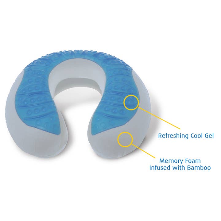 Cloudz - Wholesale Travel Pillow - Cloudz Comfort Gel and Bamboo Memory Foam - Grey3