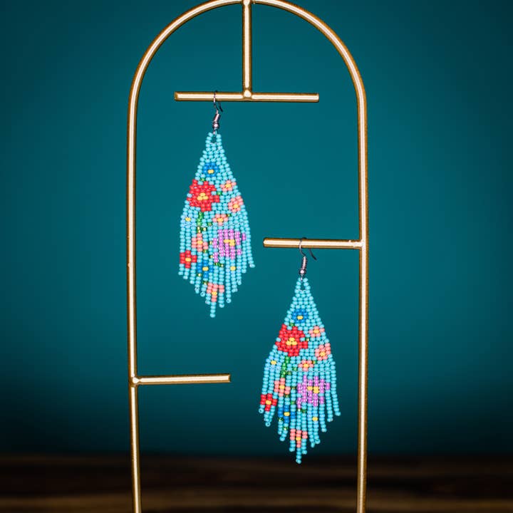 Lucia's Imports - Wholesale Dangle Earrings - Flower Fringe Earrings