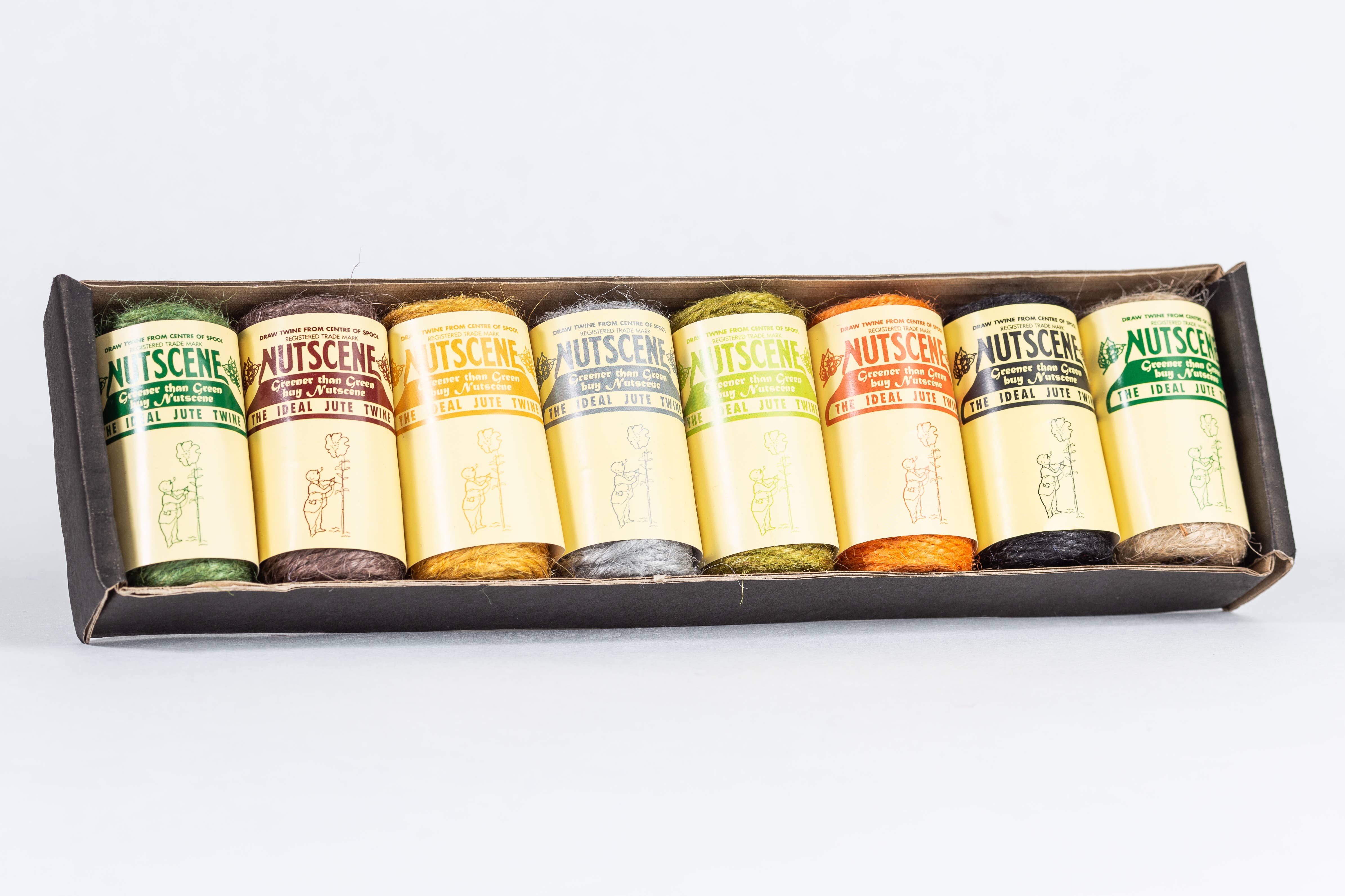 Nutscene Twines Ltd – wholesale Snöre – Mini Twines-kollektionen Presentset - 8 Twines i förpackningen (42 fot)2